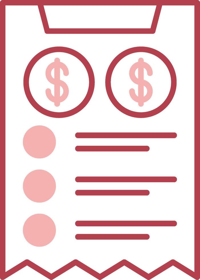 Bill Solid Two Color Icon vector