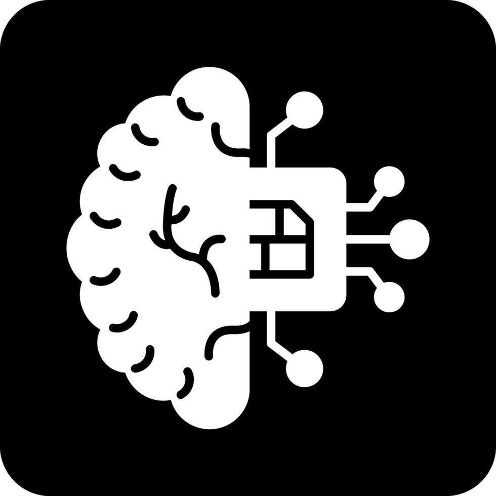 icono de vector de inteligencia artificial