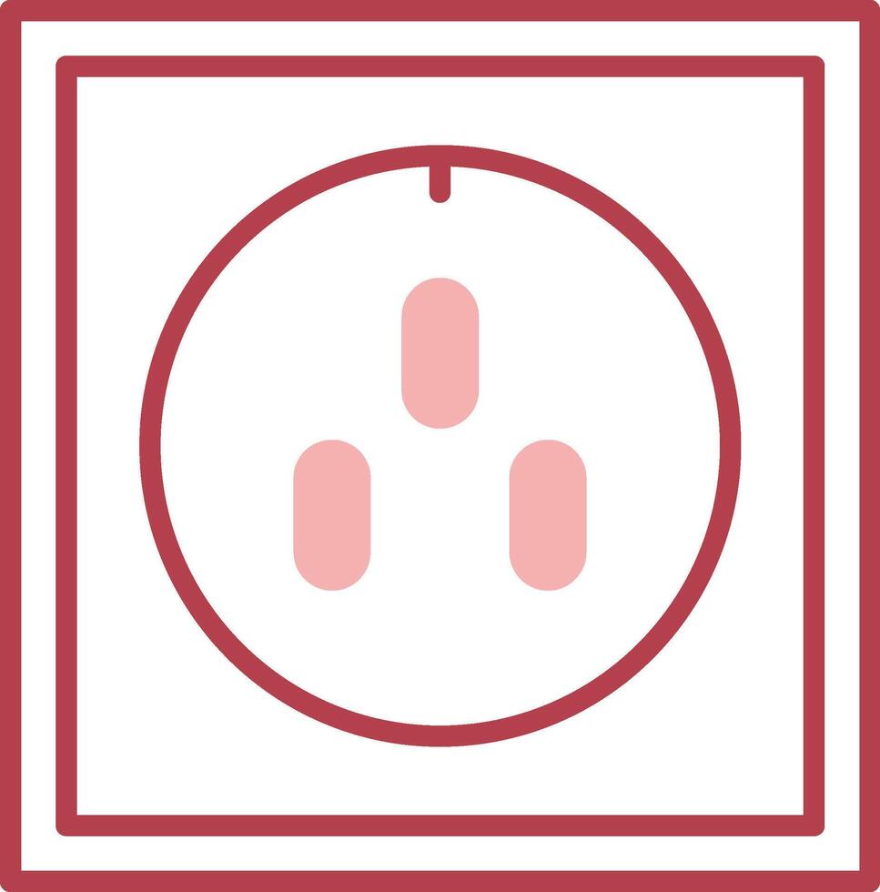 Socket Solid Two Color Icon vector