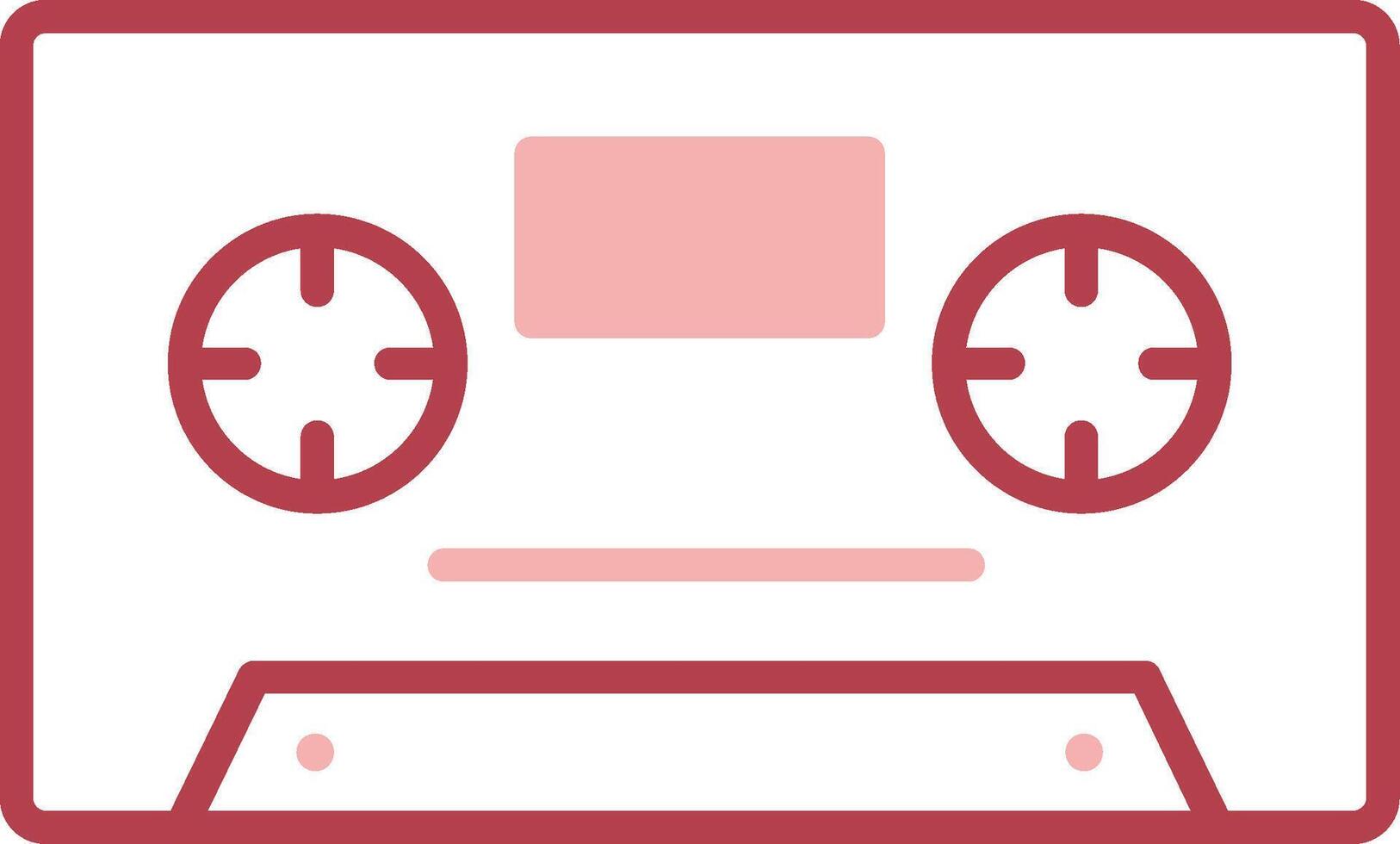 Cassette Solid Two Color Icon vector