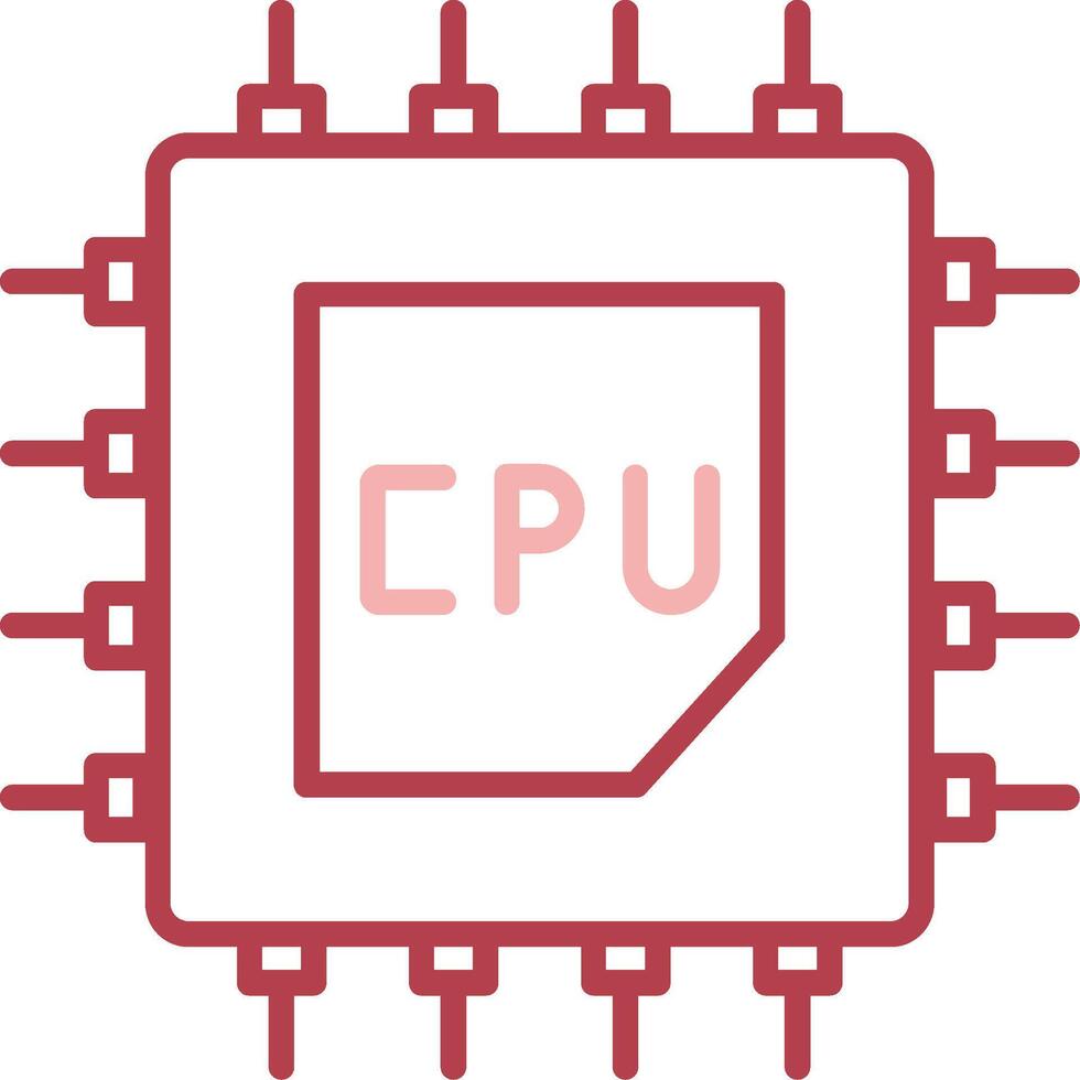 Processor Solid Two Color Icon vector