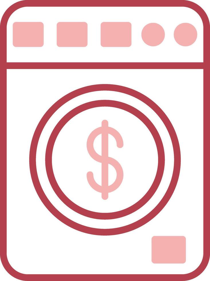 dinero blanqueo sólido dos color icono vector