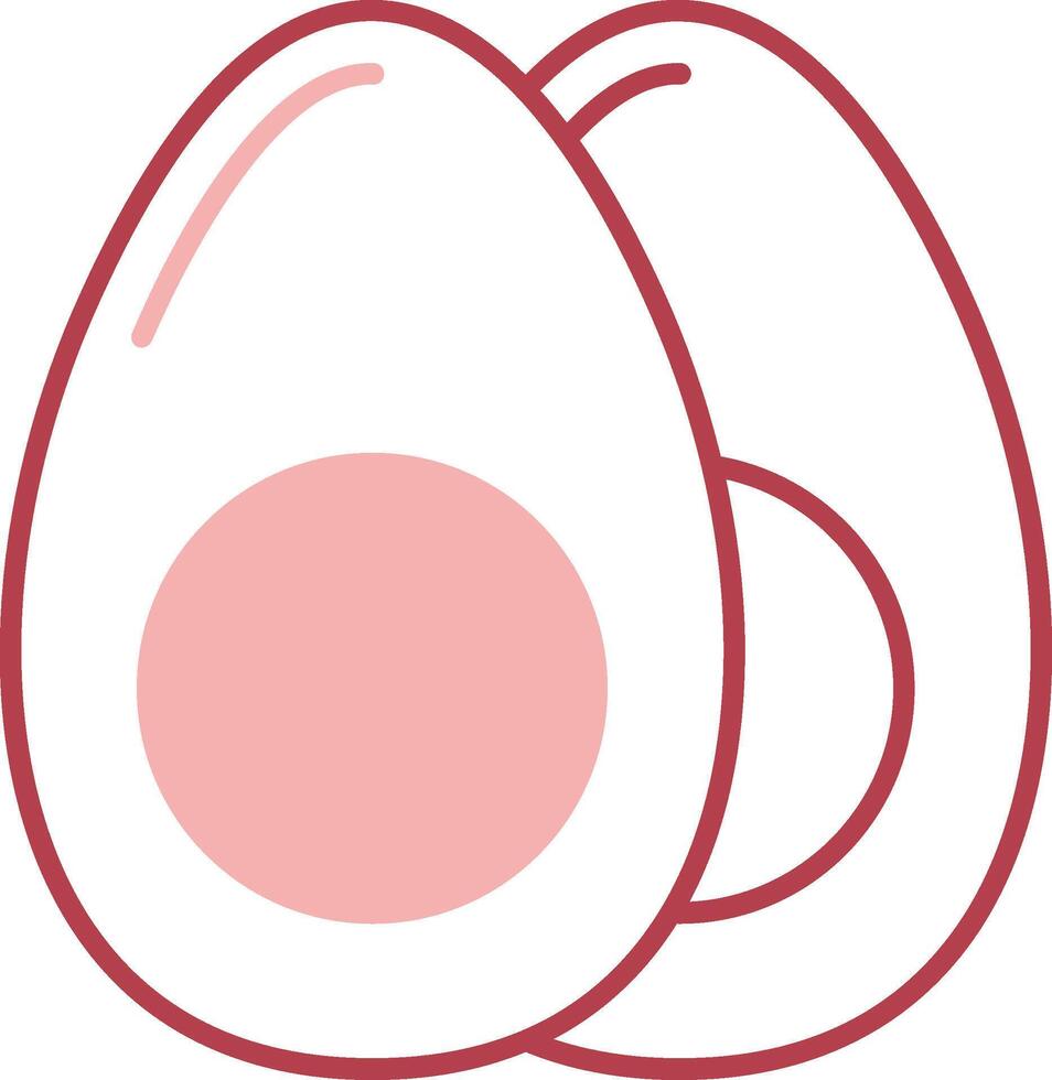 Boiled Egg Solid Two Color Icon vector