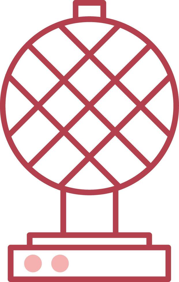 Waffle Iron Solid Two Color Icon vector
