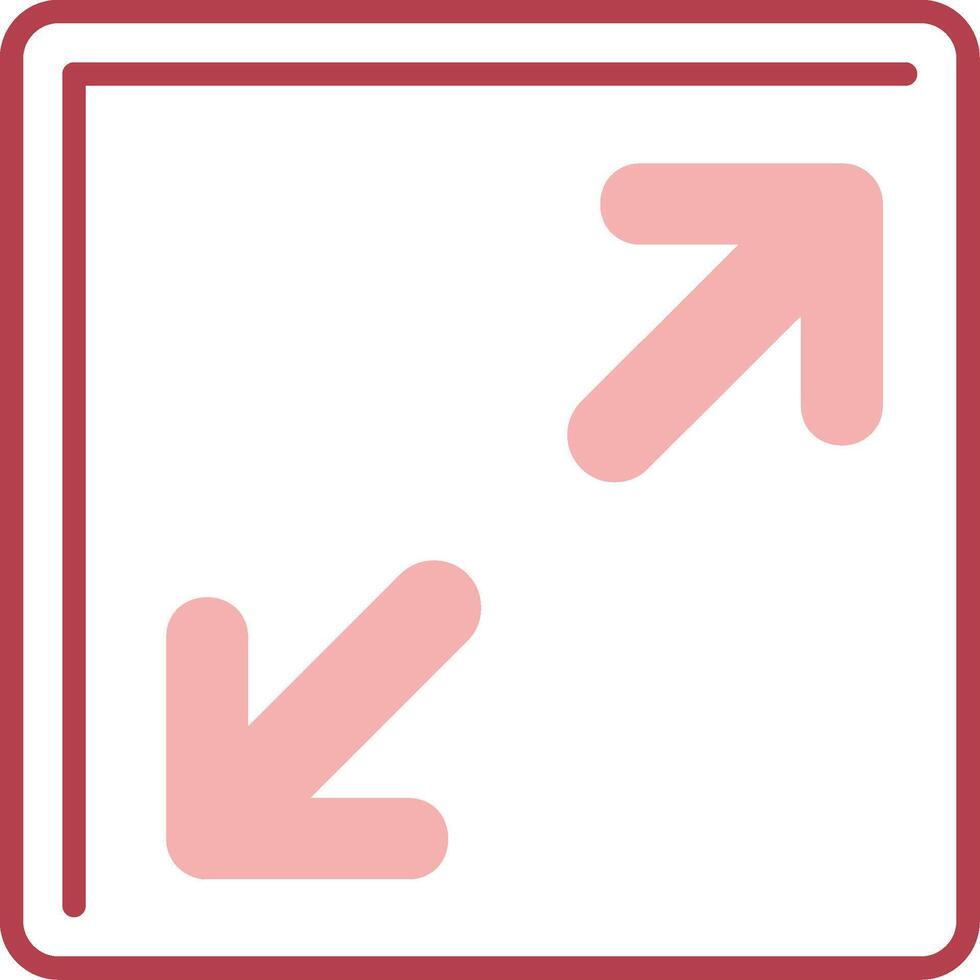 Resize Solid Two Color Icon vector