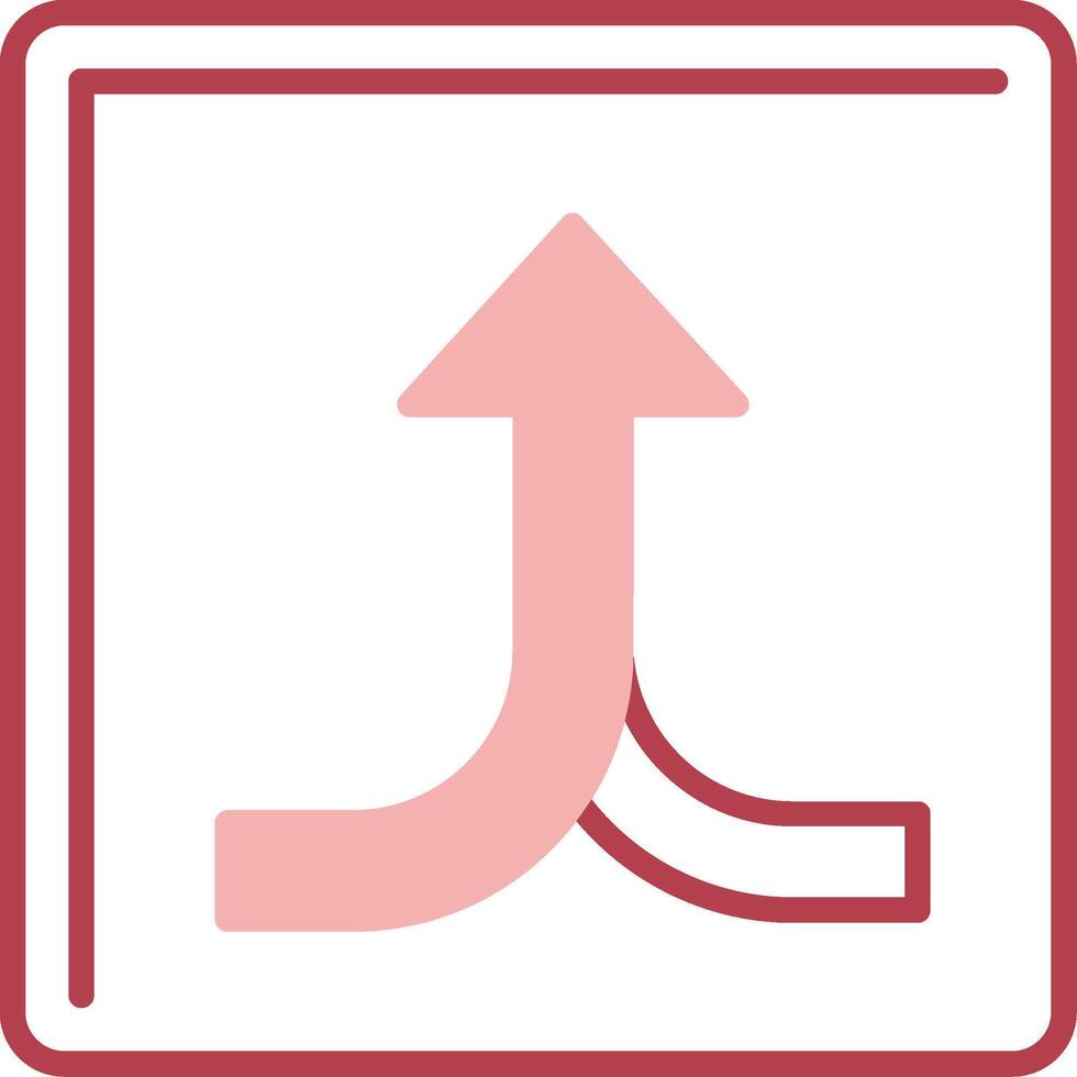 Split Solid Two Color Icon vector