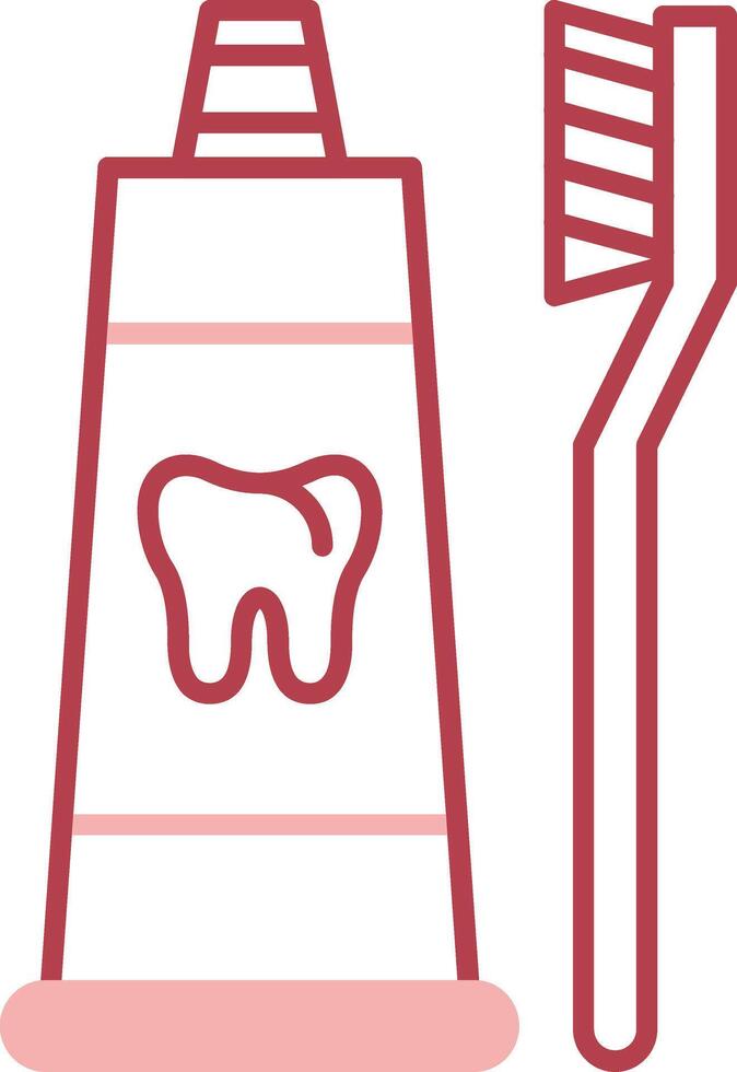 Toothpaste Solid Two Color Icon vector