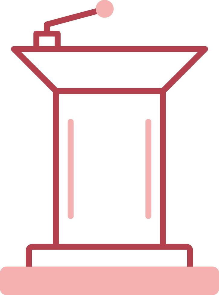 Podium Solid Two Color Icon vector