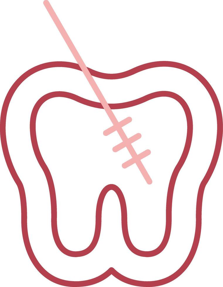 Root Canal Solid Two Color Icon vector