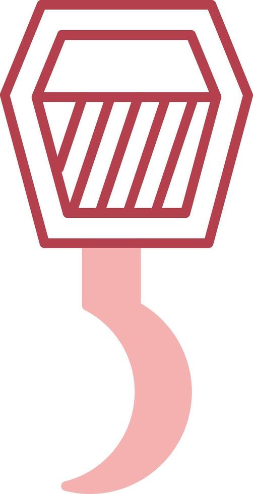 Hook Solid Two Color Icon vector