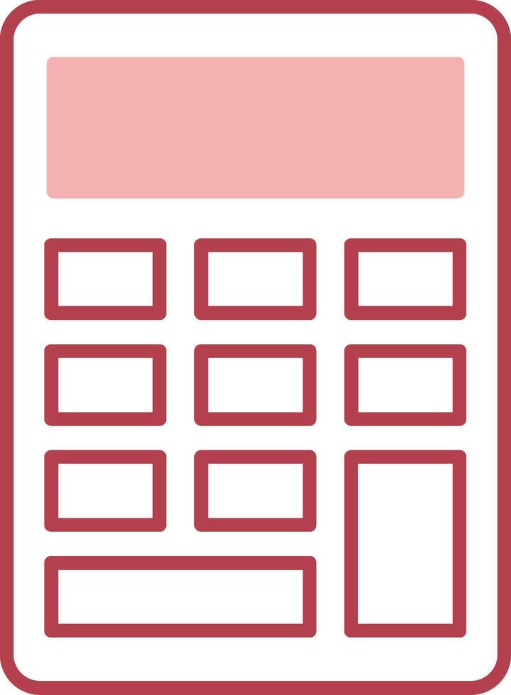 Calculator Solid Two Color Icon vector