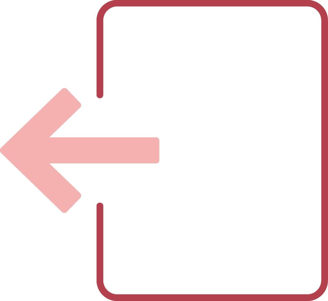 Exit Door Solid Two Color Icon vector