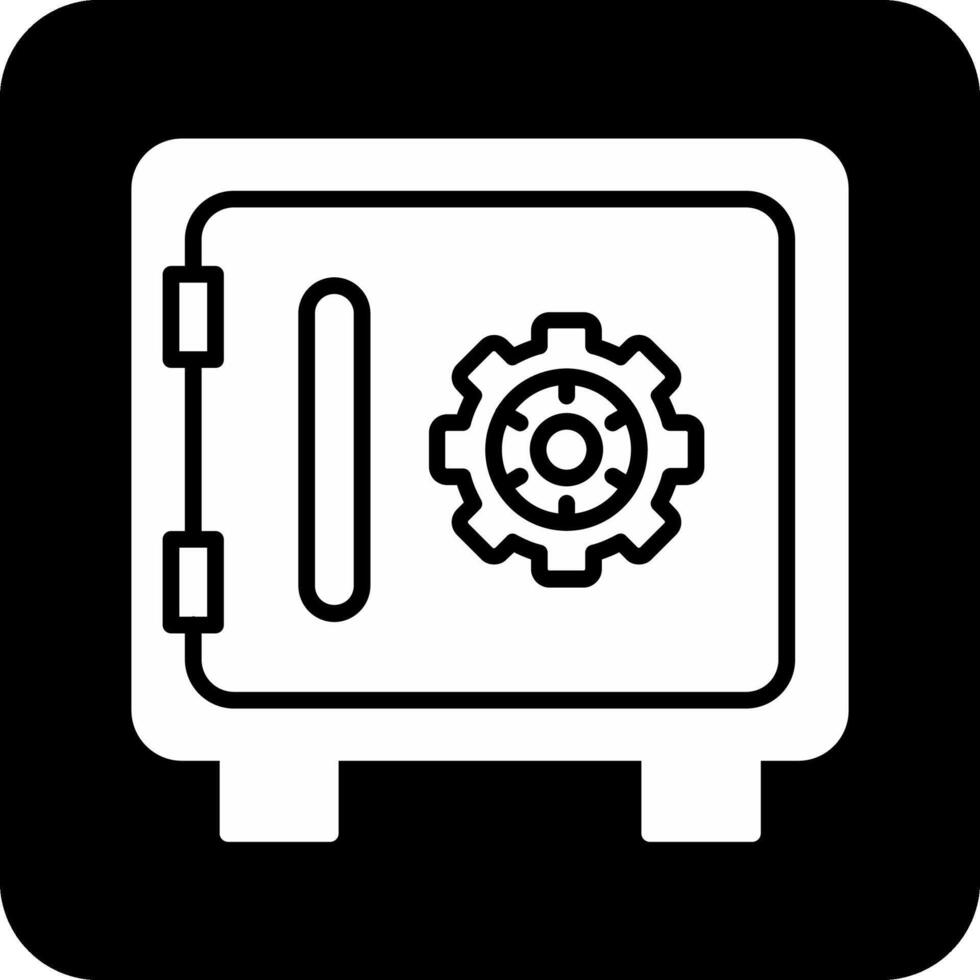 icono de vector de caja fuerte