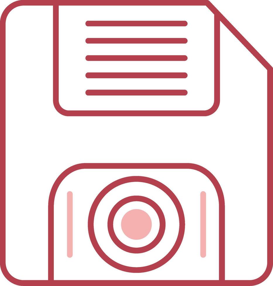 Floppy Disk Solid Two Color Icon vector