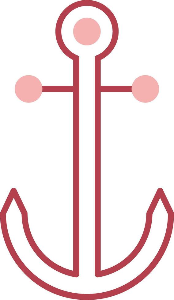 Anchor Solid Two Color Icon vector