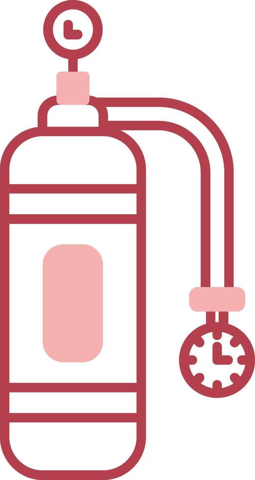 Oxygen Tank Solid Two Color Icon vector