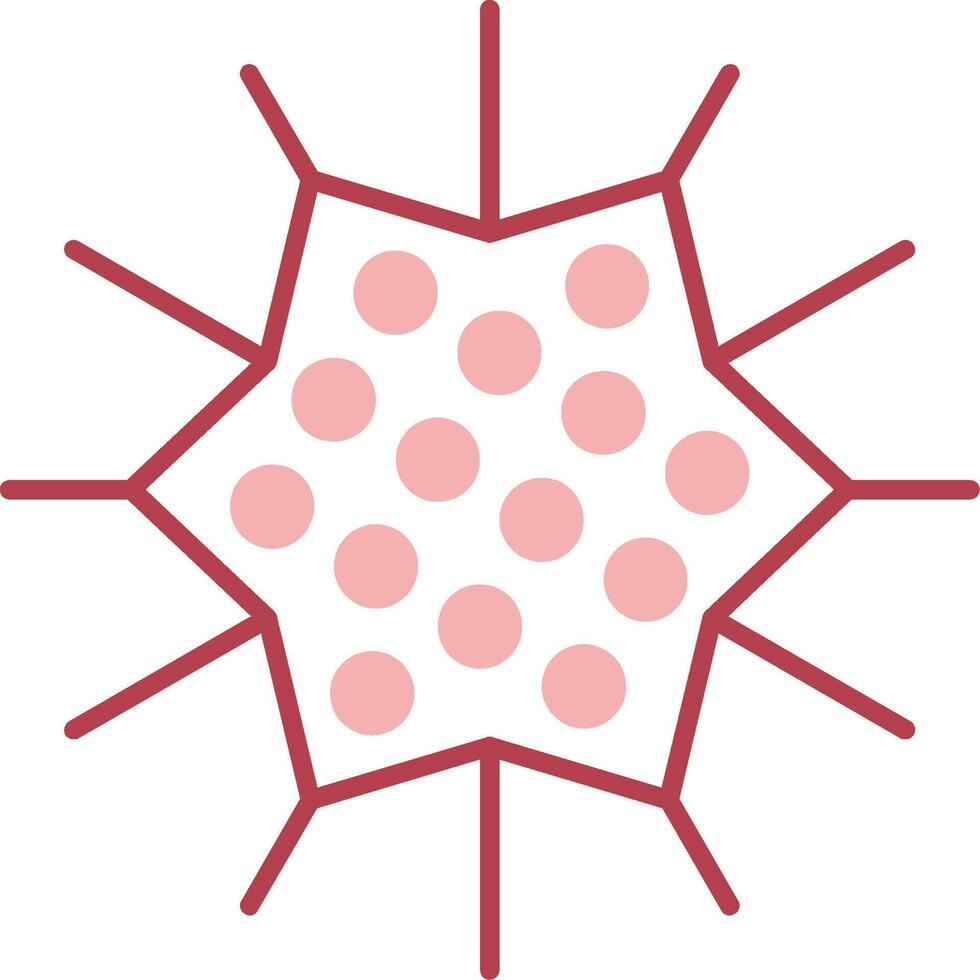 Sea Urchin Solid Two Color Icon vector