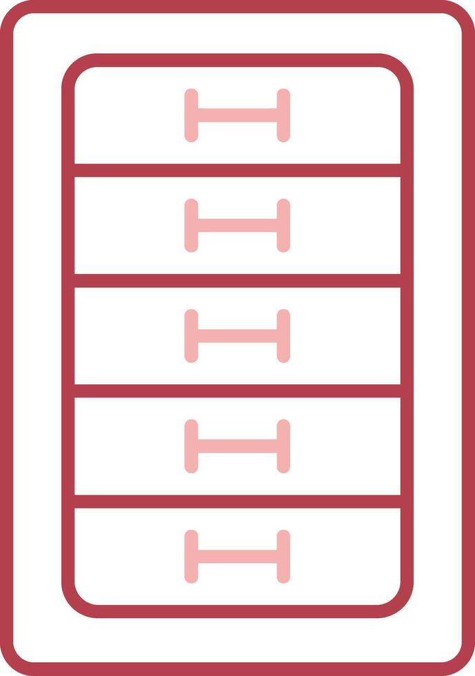 Cabinet Drawer Solid Two Color Icon vector