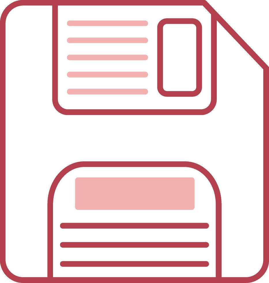 Floppy Disk Solid Two Color Icon vector