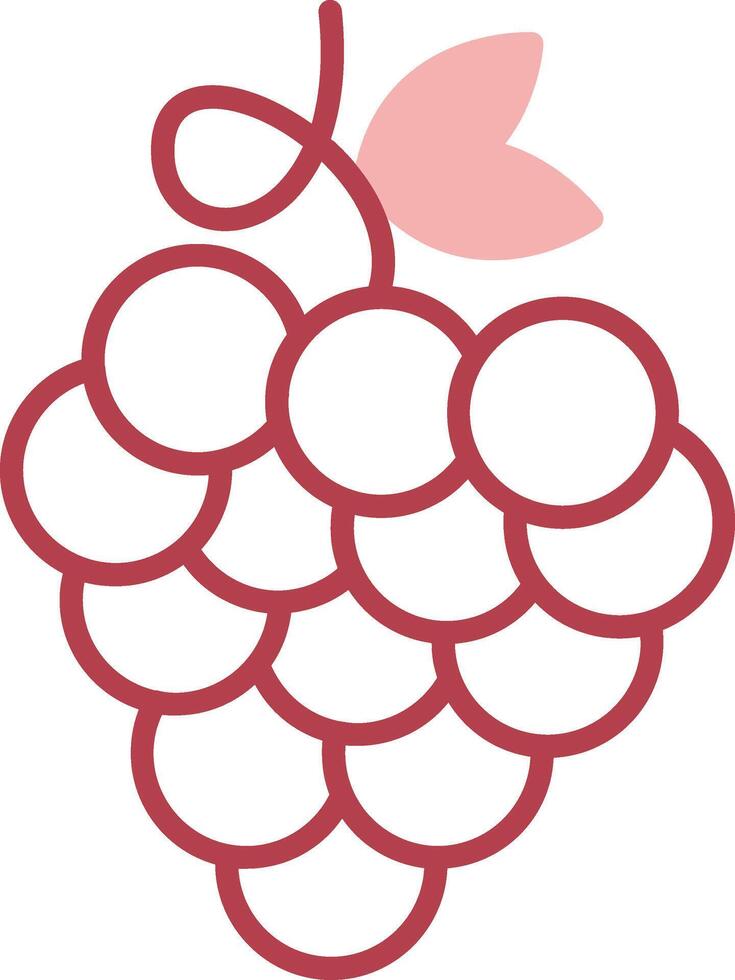 Zinfandel Grapes Solid Two Color Icon vector