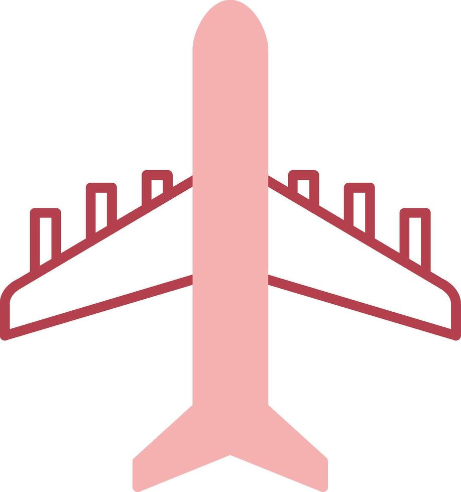 Plane Solid Two Color Icon vector