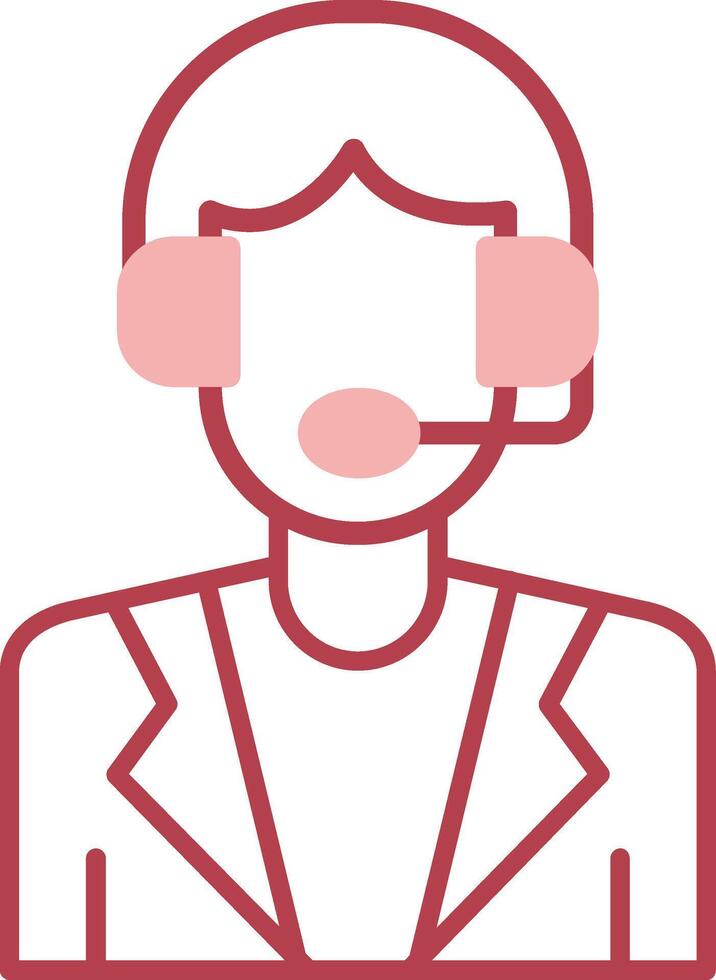 Customer Service Solid Two Color Icon vector