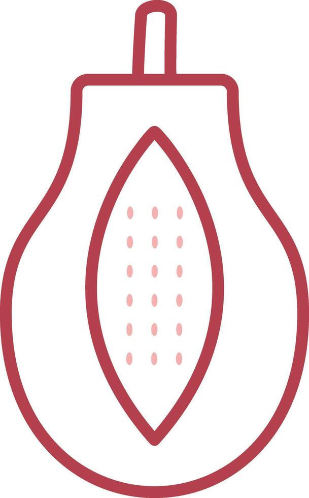Papaya Solid Two Color Icon vector