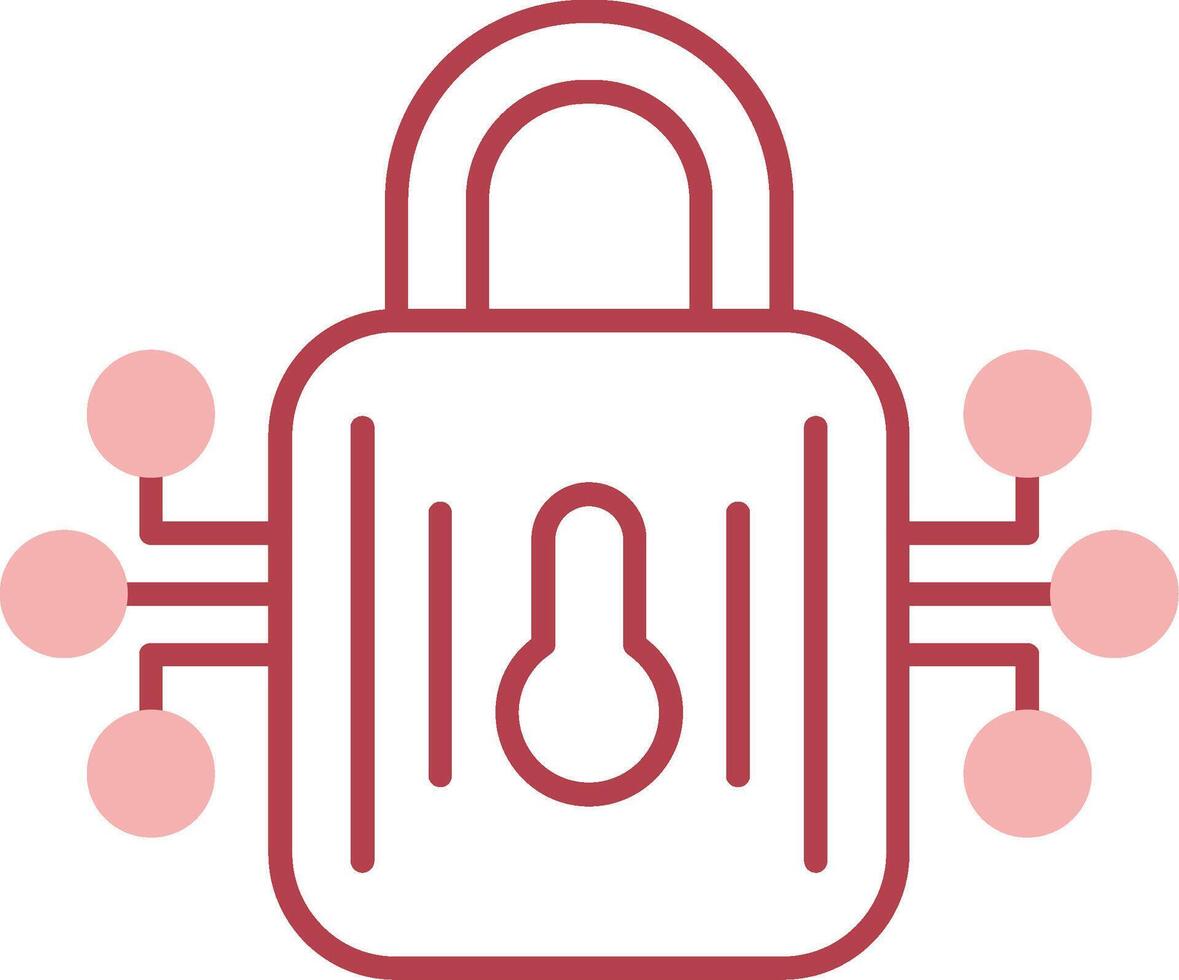 Secured Connection Solid Two Color Icon vector