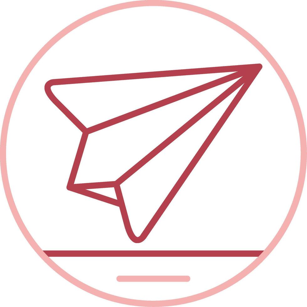 Paper Plane Solid Two Color Icon vector