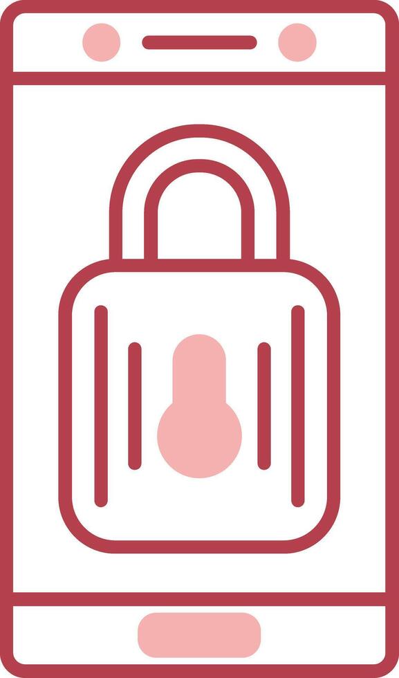 Lock Solid Two Color Icon vector