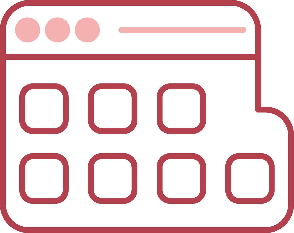 Browser Solid Two Color Icon vector