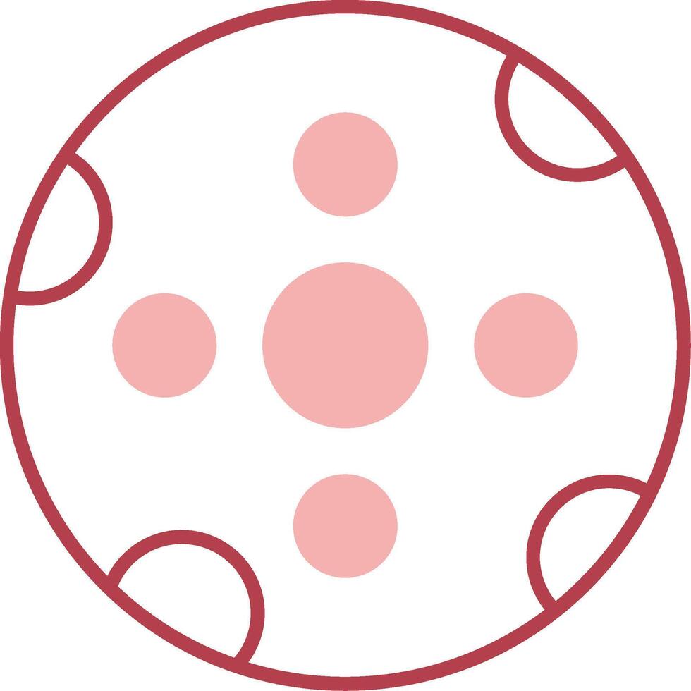 Big Moon Solid Two Color Icon vector