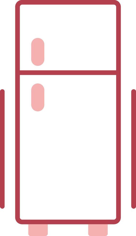 Fridge Solid Two Color Icon vector