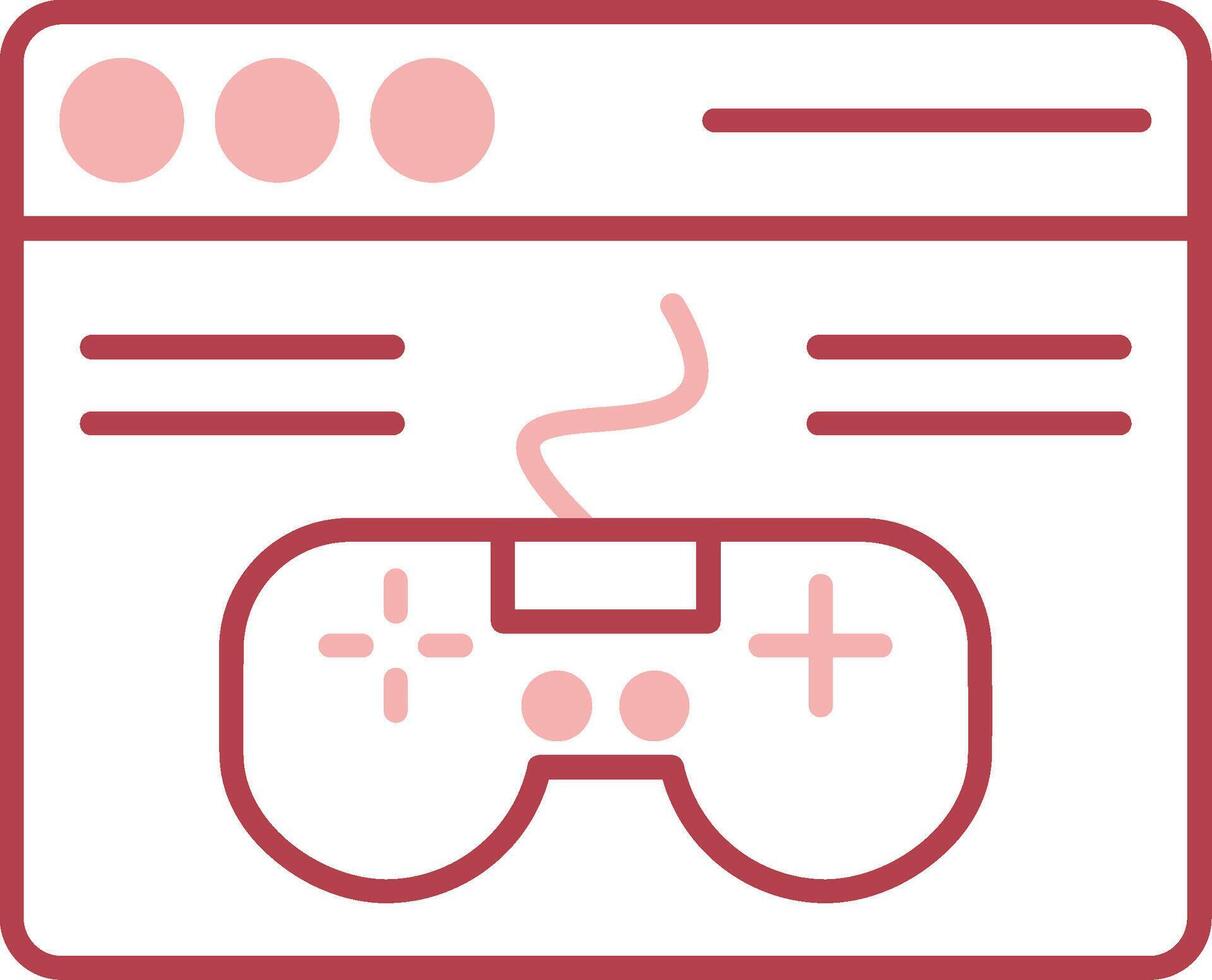 Videogame Solid Two Color Icon vector