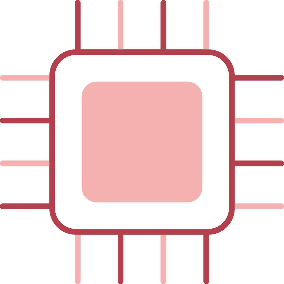 Cpu Solid Two Color Icon vector
