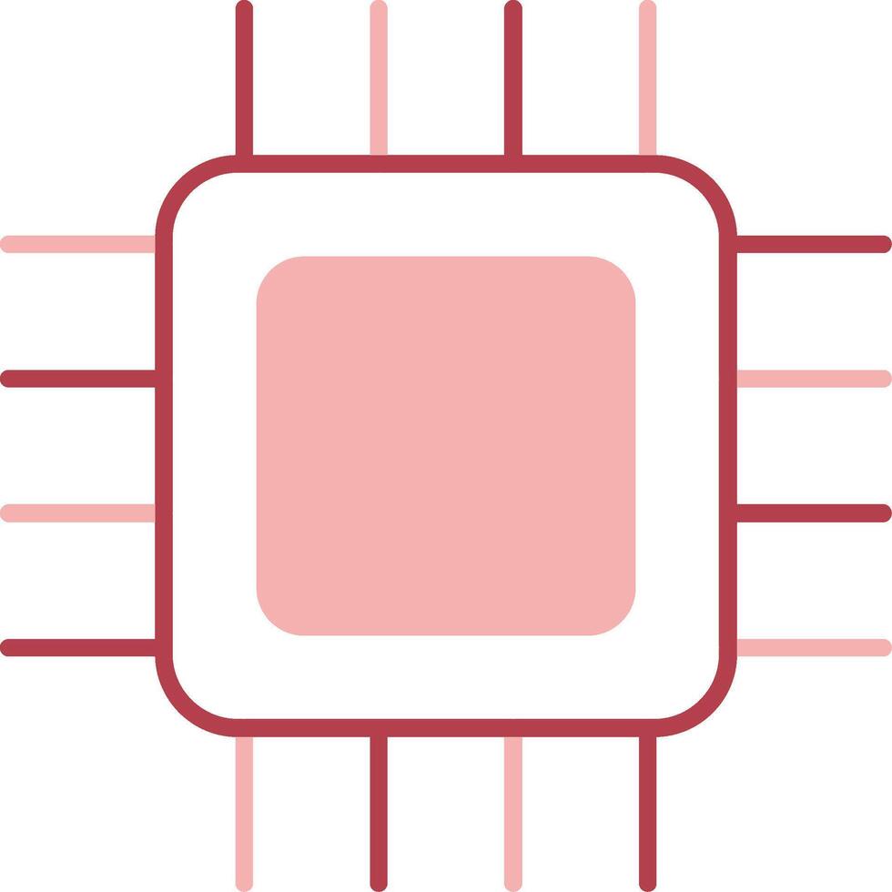 Cpu Solid Two Color Icon vector