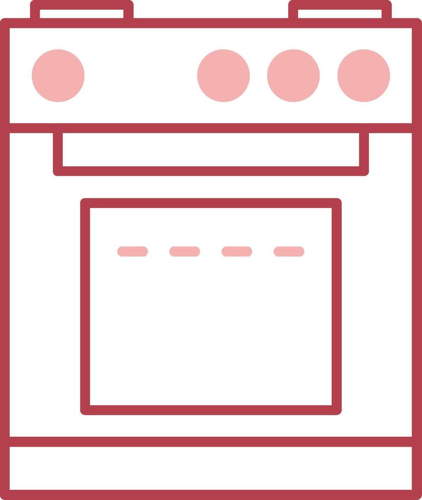 Electric Stove Solid Two Color Icon vector