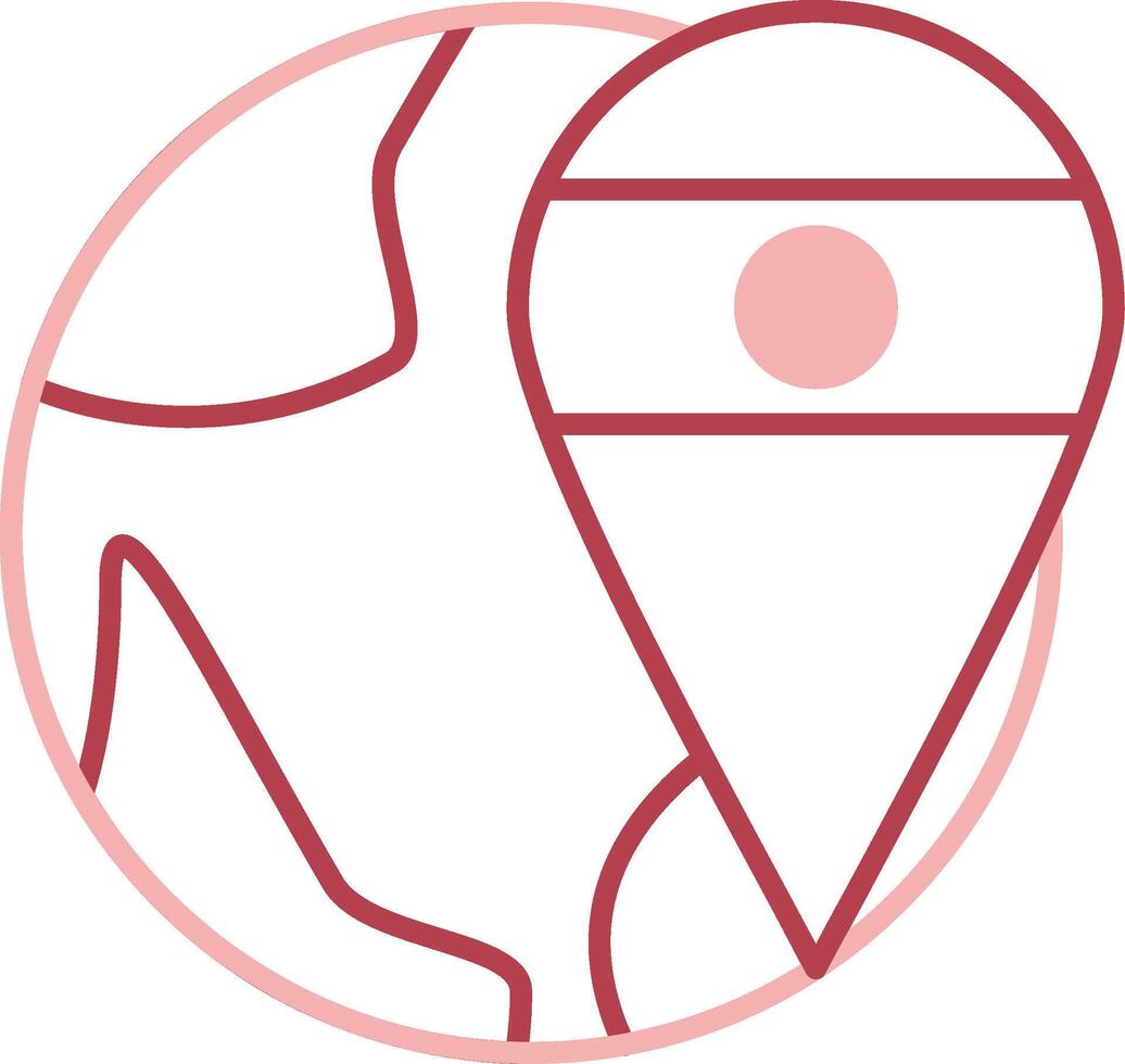 Location Solid Two Color Icon vector