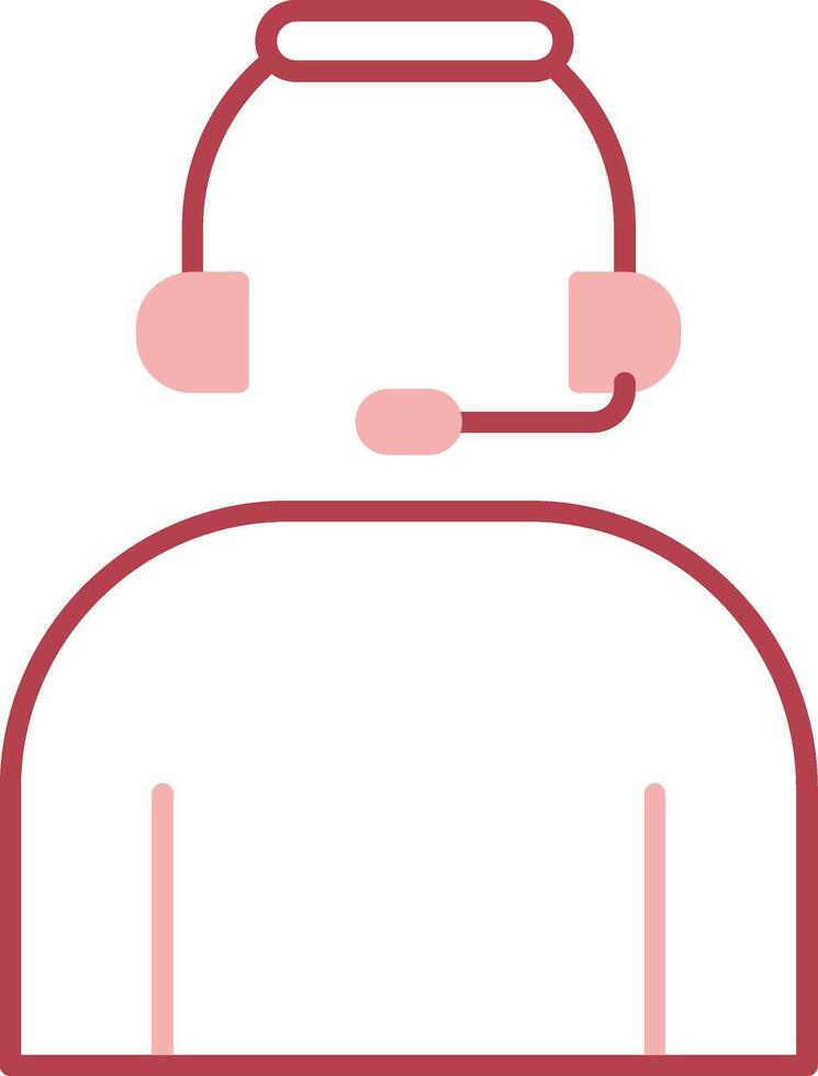 Headset Solid Two Color Icon vector