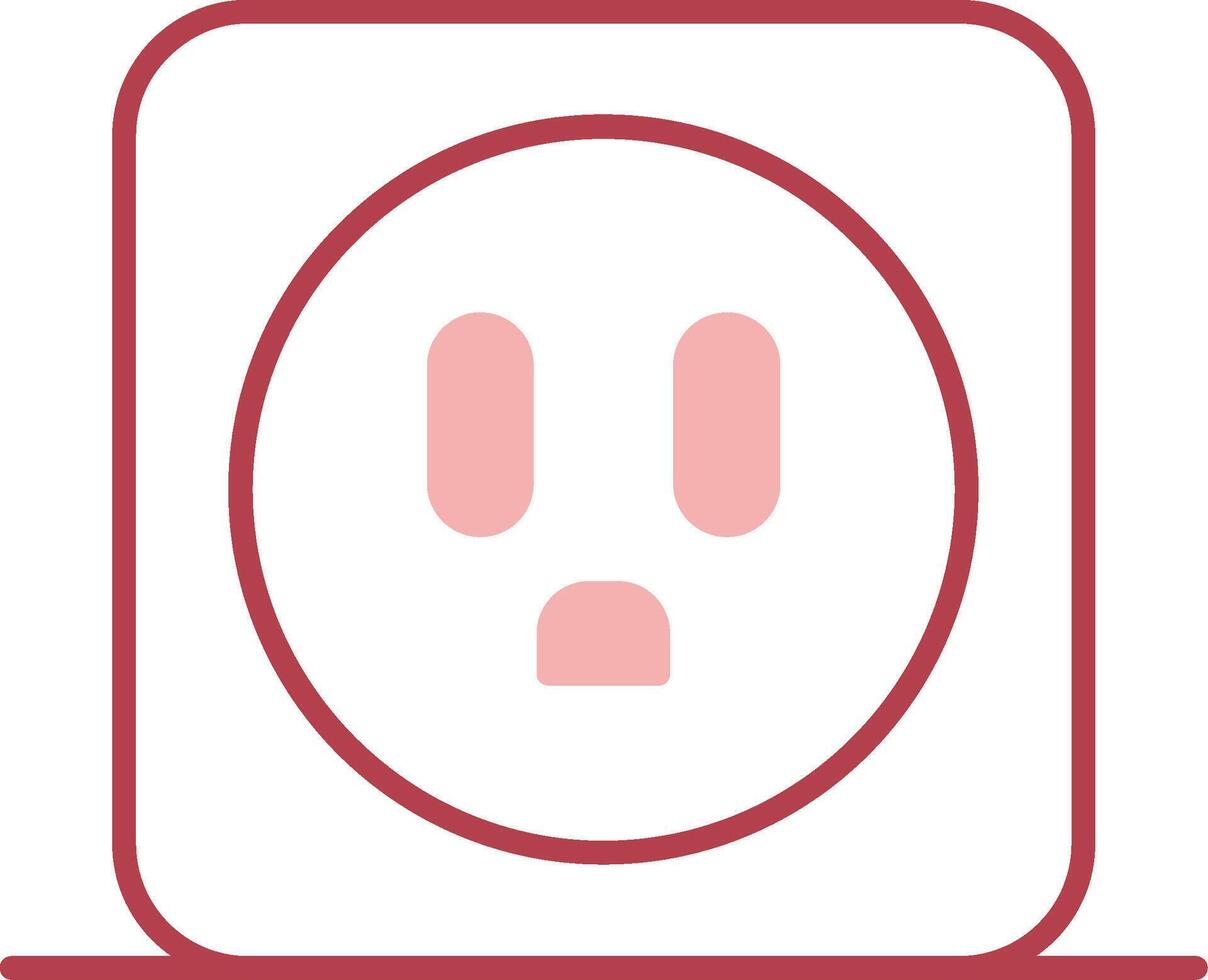 Power Socket Solid Two Color Icon vector