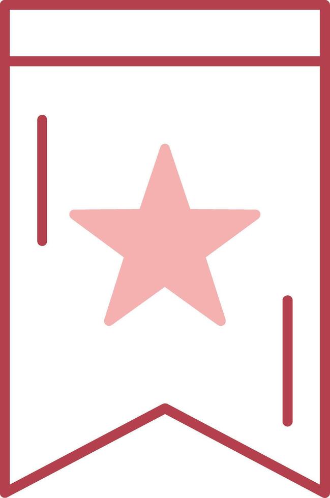 Book Marked Solid Two Color Icon vector
