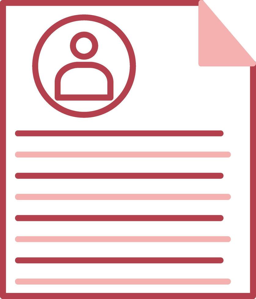 Curriculum Vitae Solid Two Color Icon vector