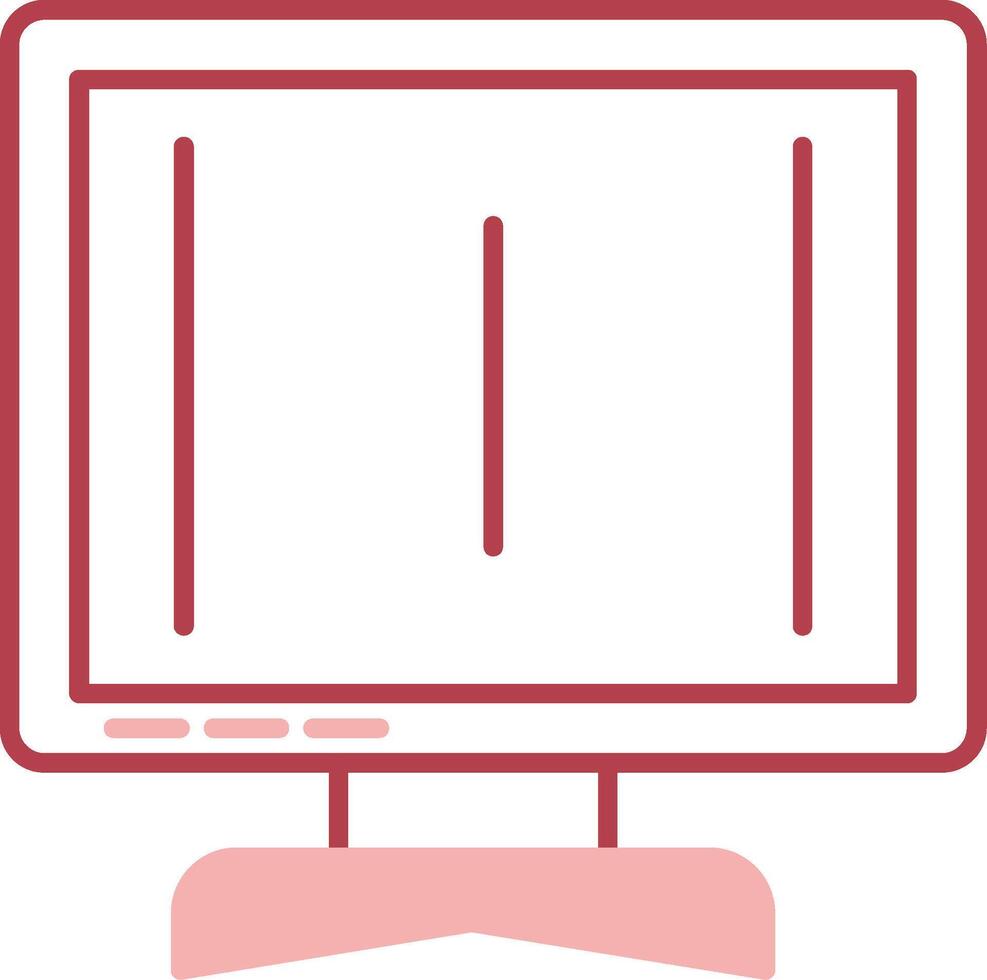 Monitor Solid Two Color Icon vector