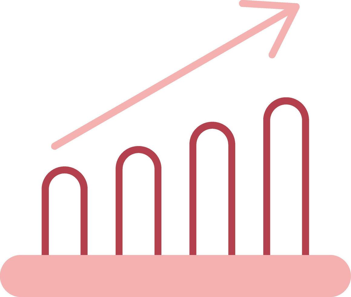 Graph Bar Solid Two Color Icon vector