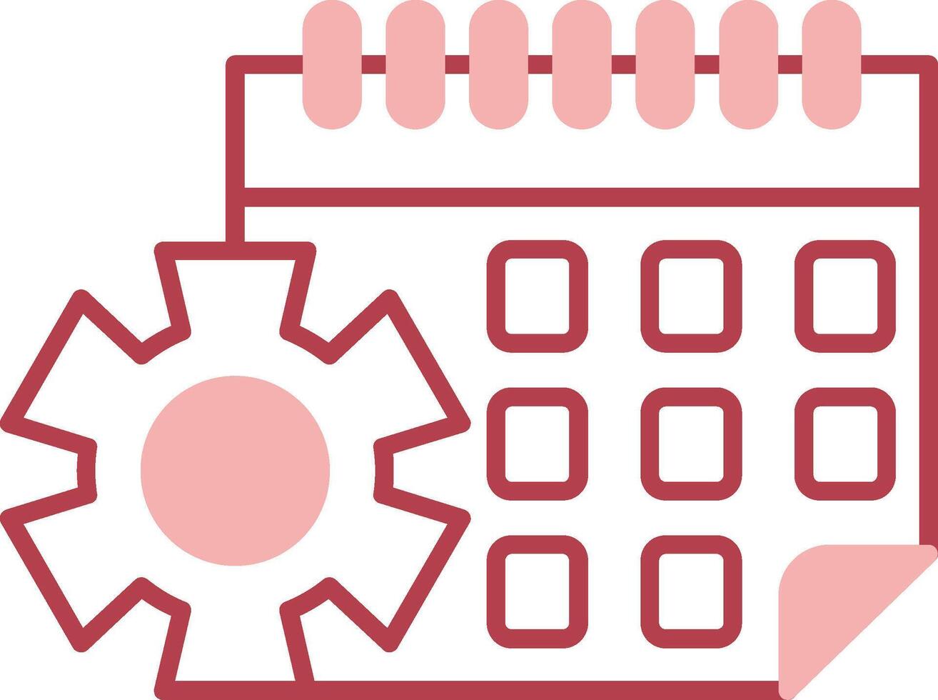 Calendar Solid Two Color Icon vector