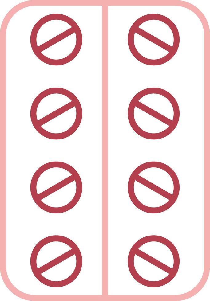 Pill Solid Two Color Icon vector