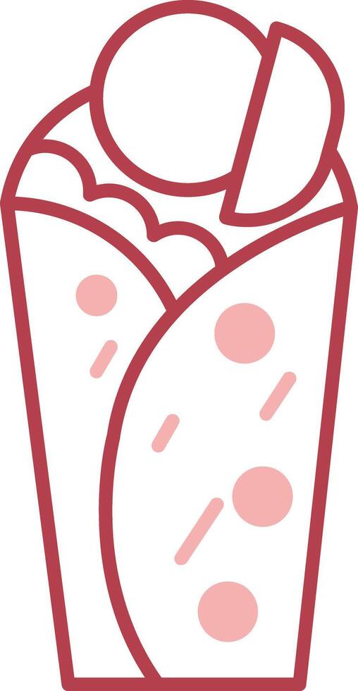 Wrap Solid Two Color Icon vector
