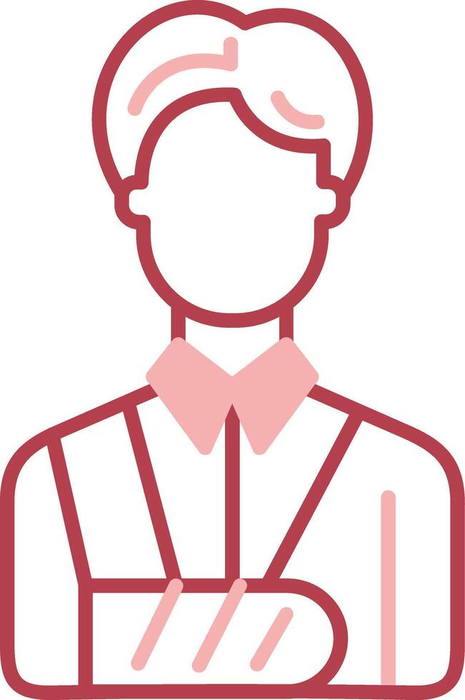 Bandaged Person Solid Two Color Icon vector