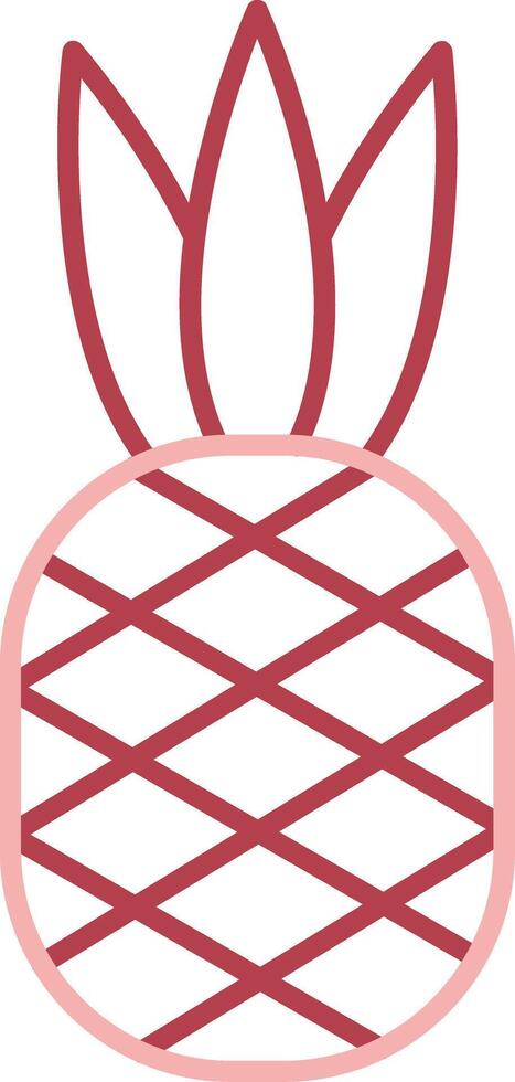 Pineapple Solid Two Color Icon vector