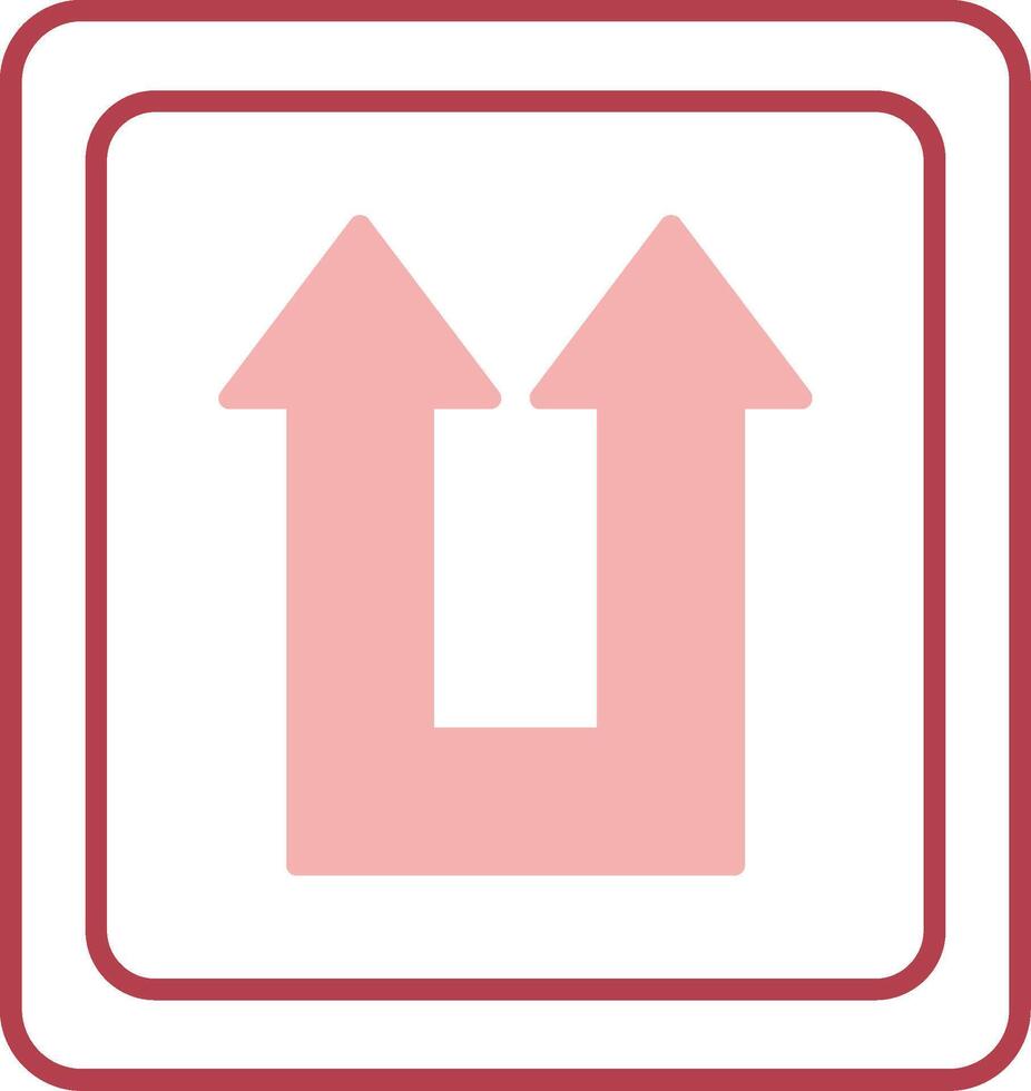 Two Arrows Solid Two Color Icon vector